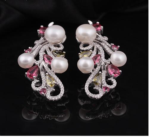 Colorful Freshwater Pearl Stud Earrings - Exinoz