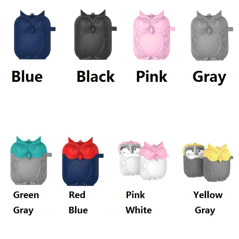 Owl Shape Silicone Shockproof & Waterproof Protective Cover Case For AirPods - Exinoz
