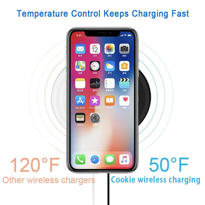 10W Wireless Charger Charging Pad for Samsung Galaxy S9, S8, S7, Note 8, 9, iPhone X, 8, Plus. Waterproof Mini Induction Charger - Exinoz