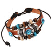 Genuine Leather Multi-layer Beaded Charm Bracelets - Exinoz