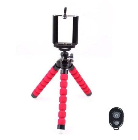Exinoz Flexible Sponge Mini Tripod With Bluetooth Remote Shutter - Exinoz