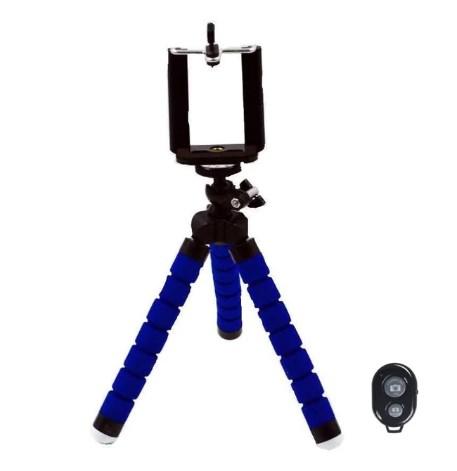 Exinoz Flexible Sponge Mini Tripod With Bluetooth Remote Shutter - Exinoz