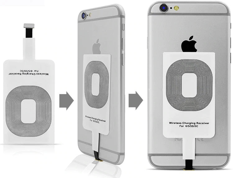 Qi Wireless Charging Receiver Pad Coil for iPhone and Android - Exinoz