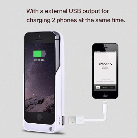 Exinoz Battery Charging Case For iPhone 5 / 5S / SE 4200mAh - Exinoz