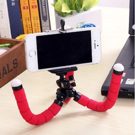Exinoz Flexible Sponge Mini Tripod With Bluetooth Remote Shutter - Exinoz