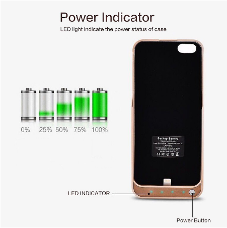Exinoz Battery Charging Case For iPhone 5 / 5S / SE 4200mAh - Exinoz