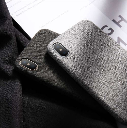 Exinoz Linen Cloth Case for iPhone | Simple Vintage Luxury Case - Exinoz