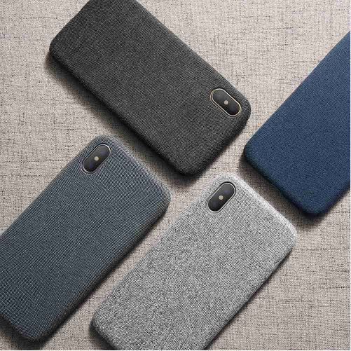 Exinoz Linen Cloth Case for iPhone | Simple Vintage Luxury Case - Exinoz