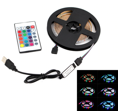 Color Changing LED Strip with Remote Control (5 meters) - Exinoz