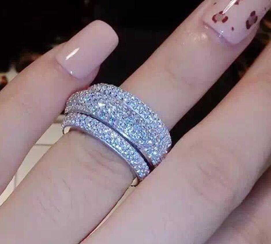 Full Pave Silver Simulated Stones - Exinoz