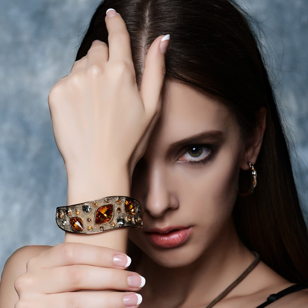 Vintage Coffee Gold Bangles - Exinoz