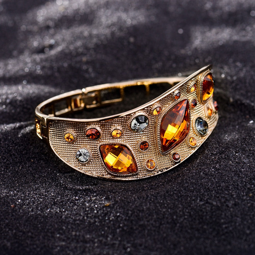 Vintage Coffee Gold Bangles - Exinoz