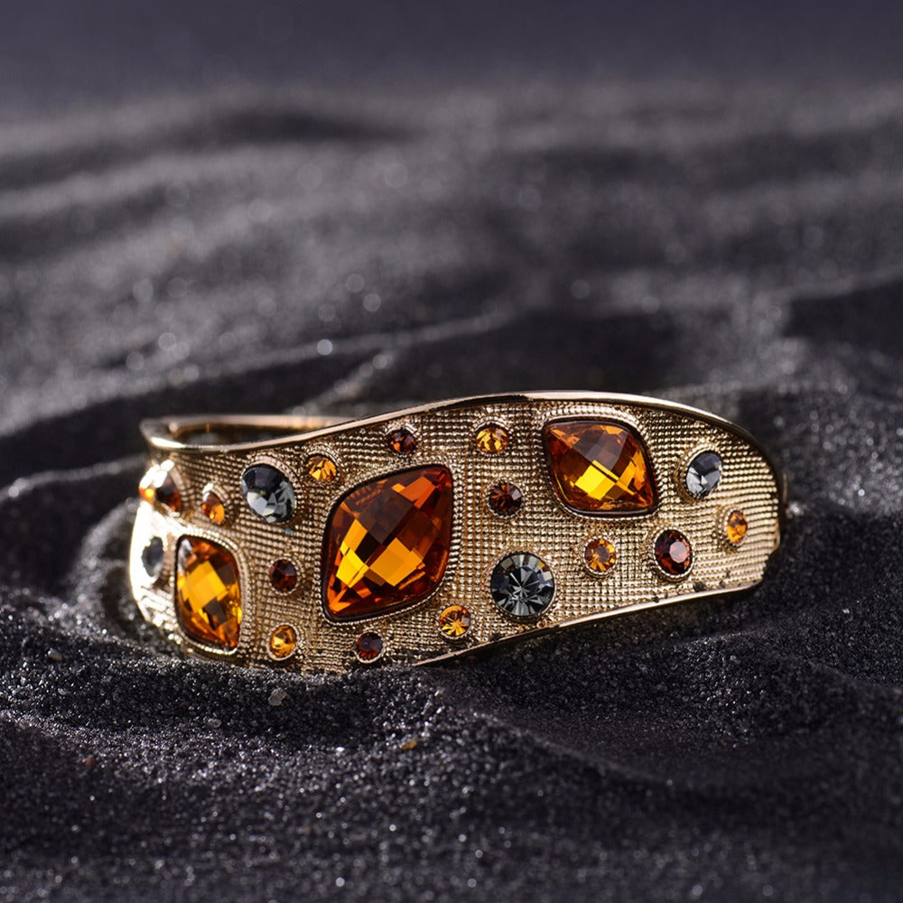 Vintage Coffee Gold Bangles - Exinoz