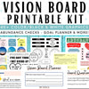 Vision Board Printable Kit -- Goal Board and Planner Vision Board Planner