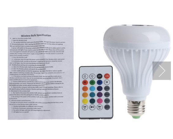WIRELESS BLUETOOTH LIGHT BULB SPEAKER - Exinoz