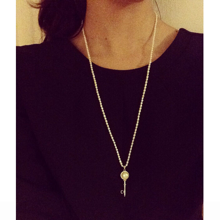 Long Multilayer Freshwater Pearl Necklace - Exinoz