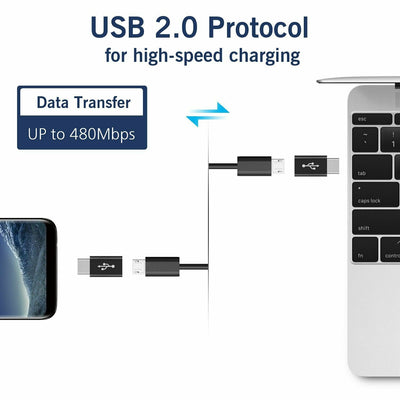 Micro USB to USB Type C Adaptor (2-pack) - Exinoz