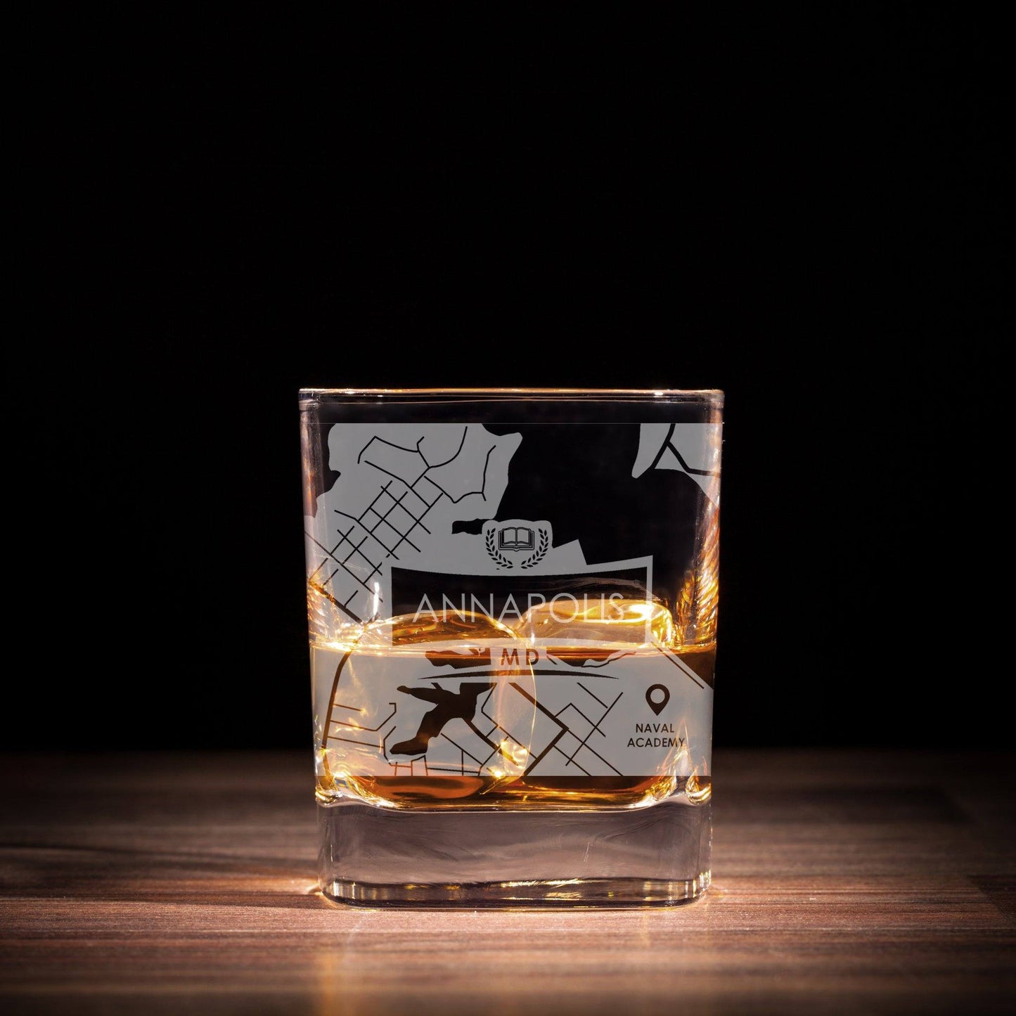 ETCHED CITY MAP GLASSES ( Set of Two ) - Exinoz