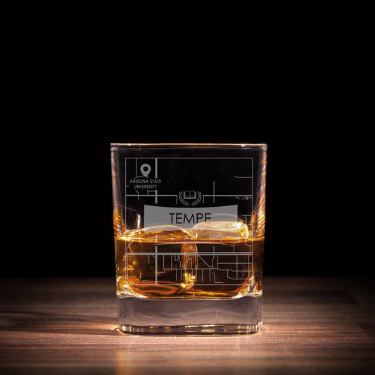 ARIZONA AZ ETCHED CITY MAP GLASSES (Set of Two) - Exinoz