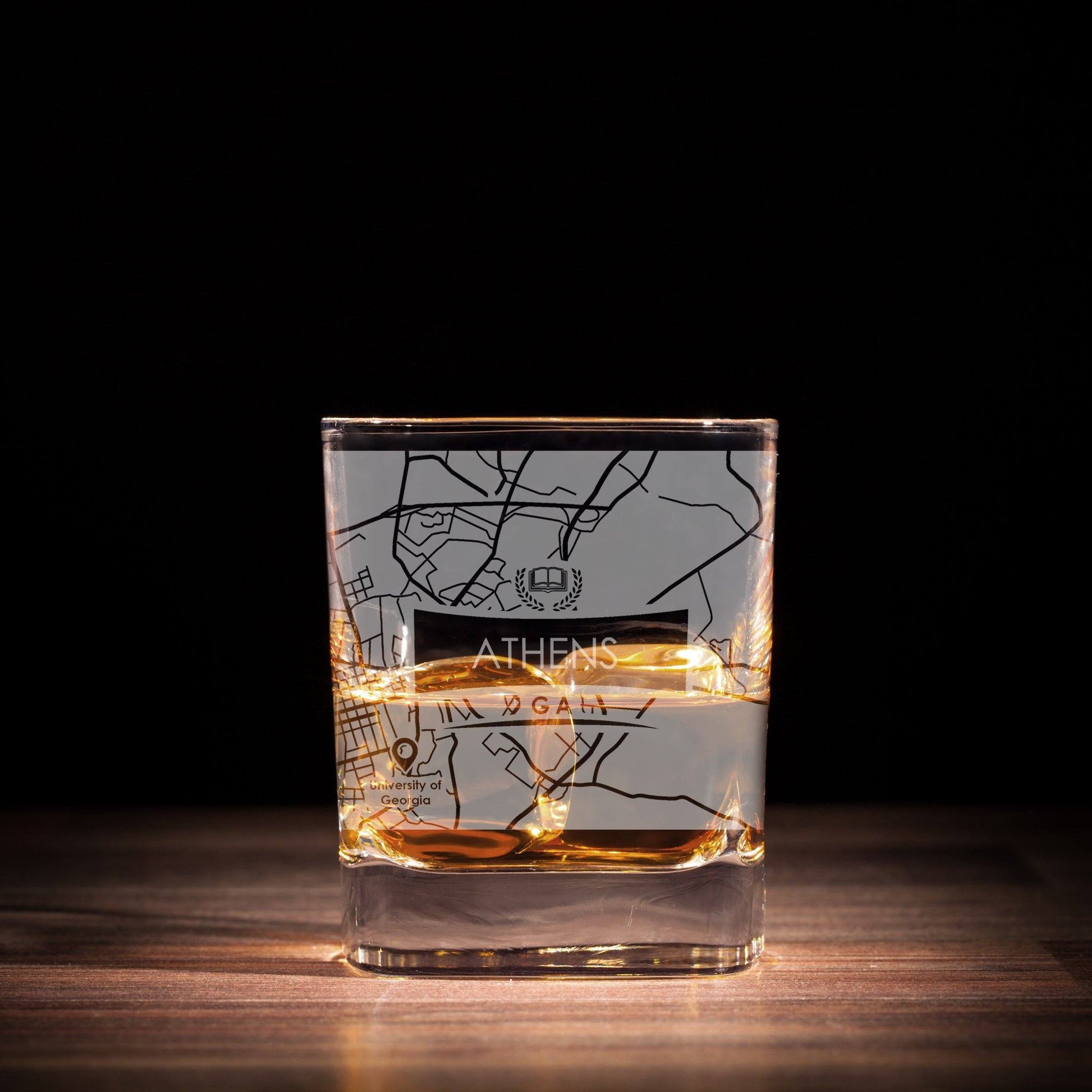 ETCHED CITY MAP GLASSES ( Set of Two ) - Exinoz