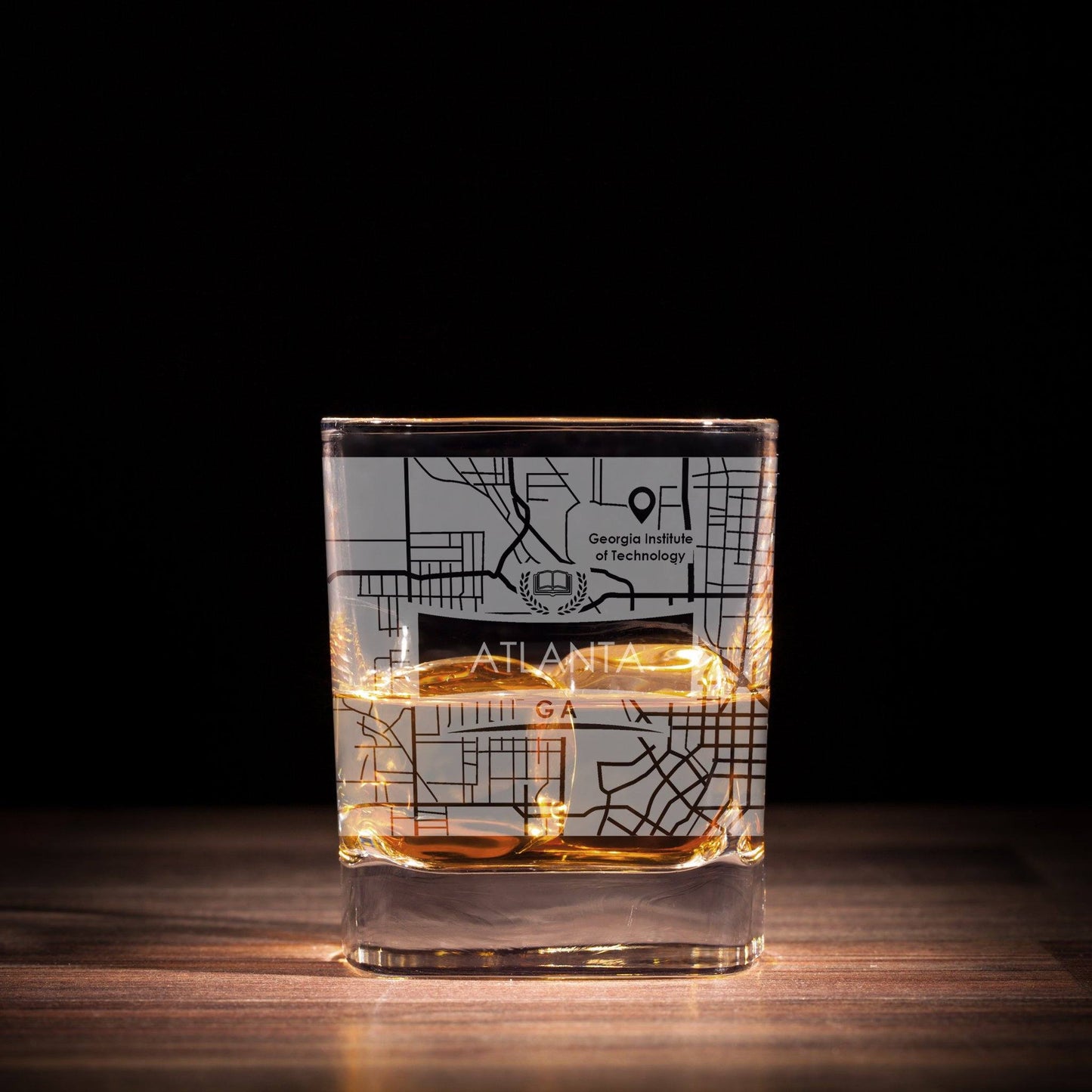 ETCHED CITY MAP GLASSES ( Set of Two ) - Exinoz