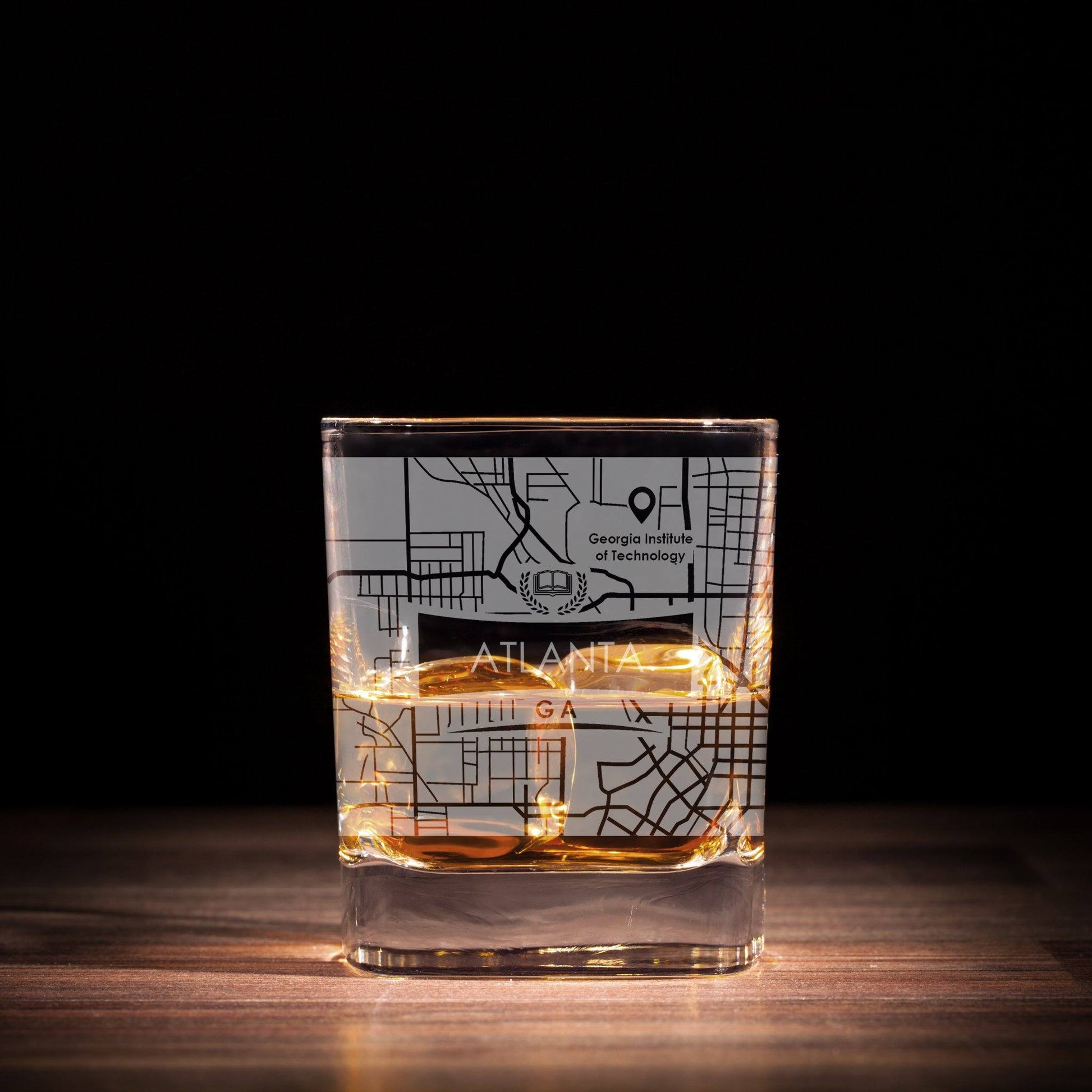 ETCHED CITY MAP GLASSES ( Set of Two ) - Exinoz