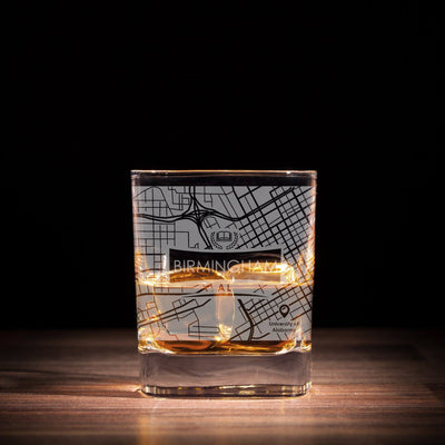 ETCHED CITY MAP GLASSES ( Set of Two ) - Exinoz