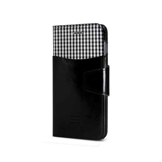 iPhone 6 / iPhone 6S Leather Wallet Case [BLACK] - Exinoz