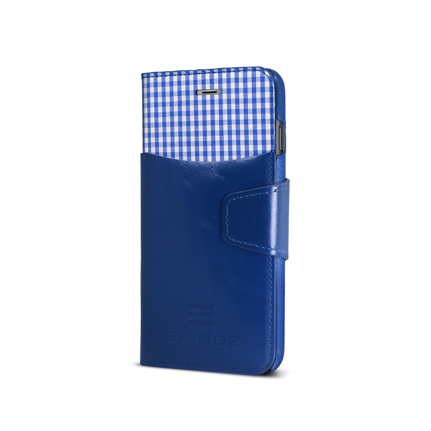 iPhone 6 / iPhone 6S Leather Wallet Case [BLUE] - Exinoz