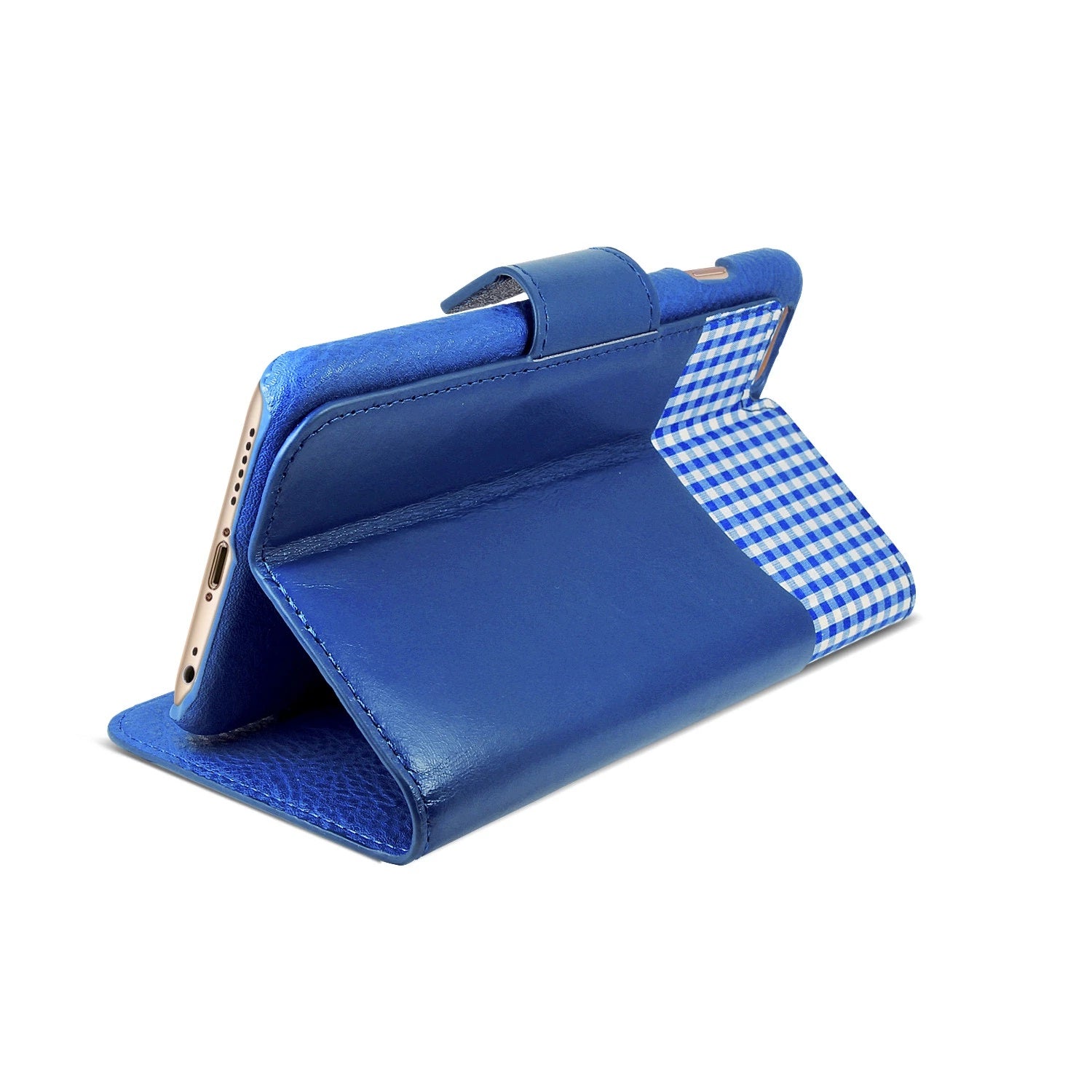 iPhone 6 / iPhone 6S Leather Wallet Case [BLUE] - Exinoz