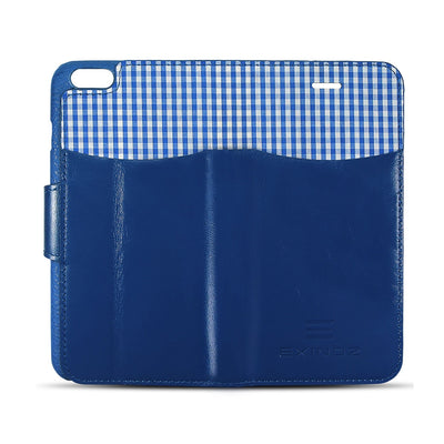 iPhone 6 / iPhone 6S Leather Wallet Case [BLUE] - Exinoz