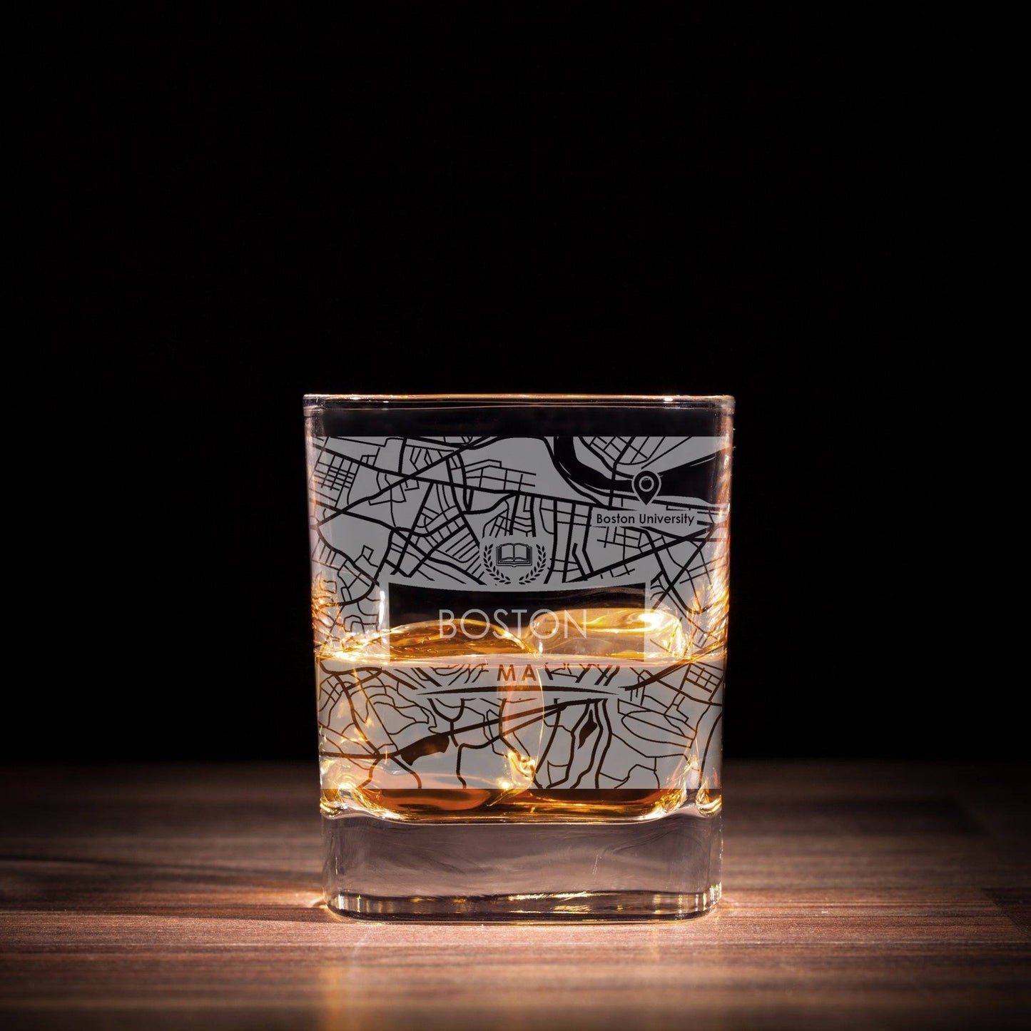ETCHED CITY MAP GLASSES ( Set of Two ) - Exinoz
