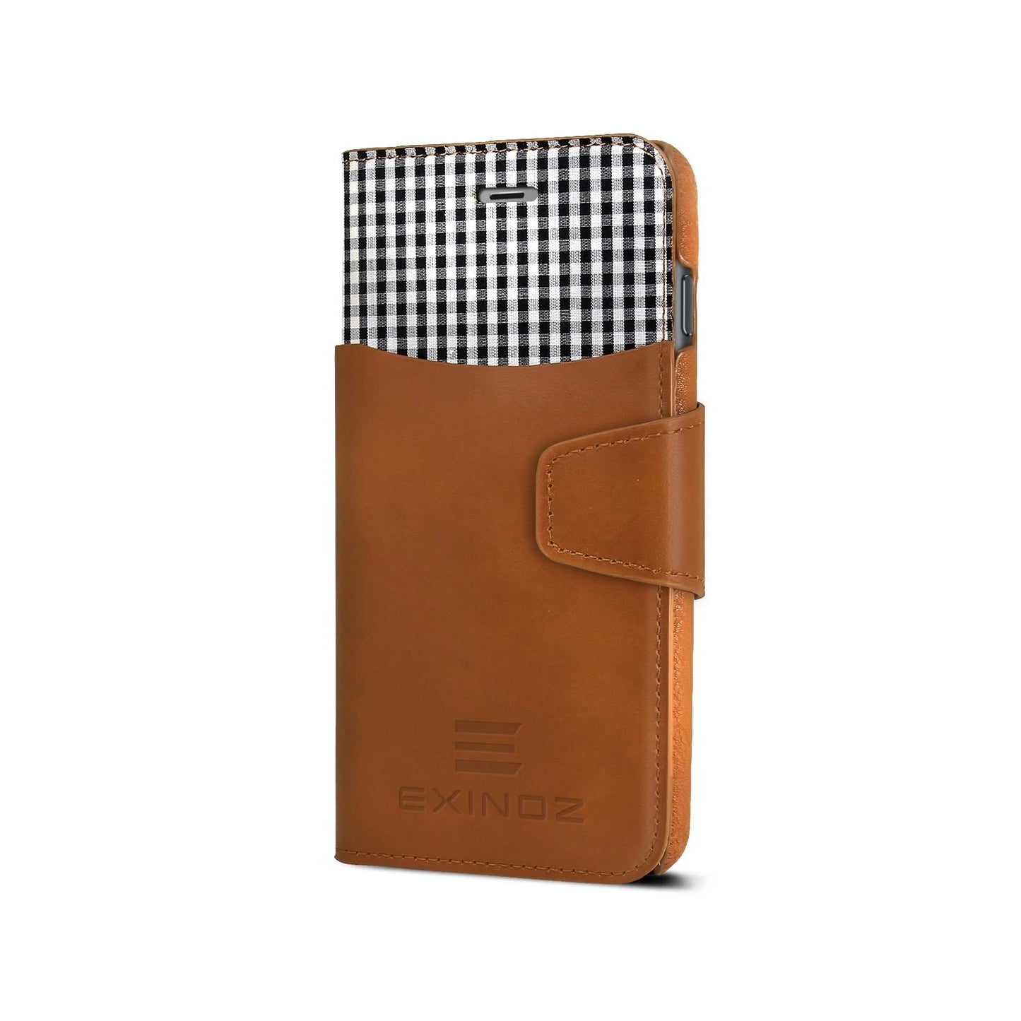 iPhone 6 / iPhone 6S Leather Wallet Case [BROWN] - Exinoz