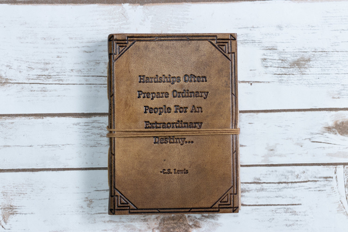 "Hardships And Extraordinary Journey" Handmade Leather Journal - Exinoz