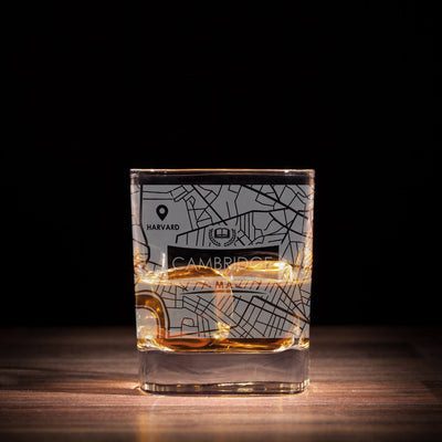 ETCHED CITY MAP GLASSES (Set of Two) - Exinoz