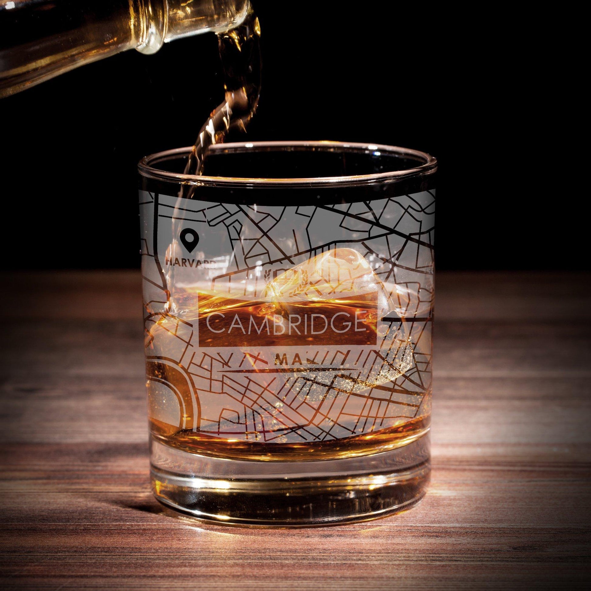 ETCHED CITY MAP GLASSES (Set of Two) - Exinoz
