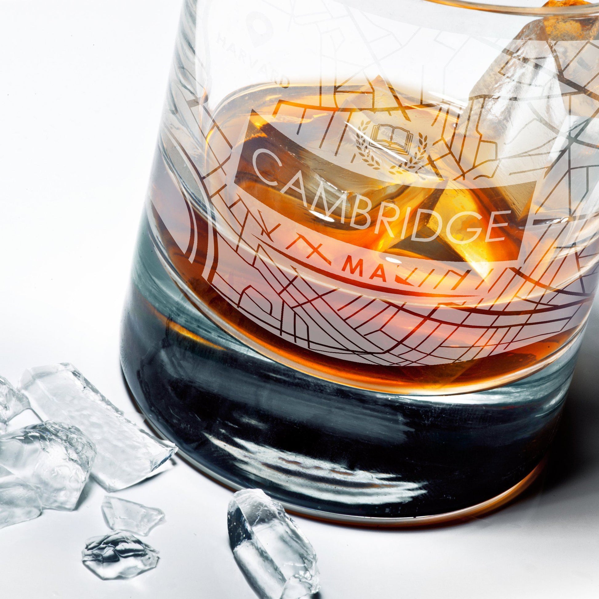 ETCHED CITY MAP GLASSES (Set of Two) - Exinoz