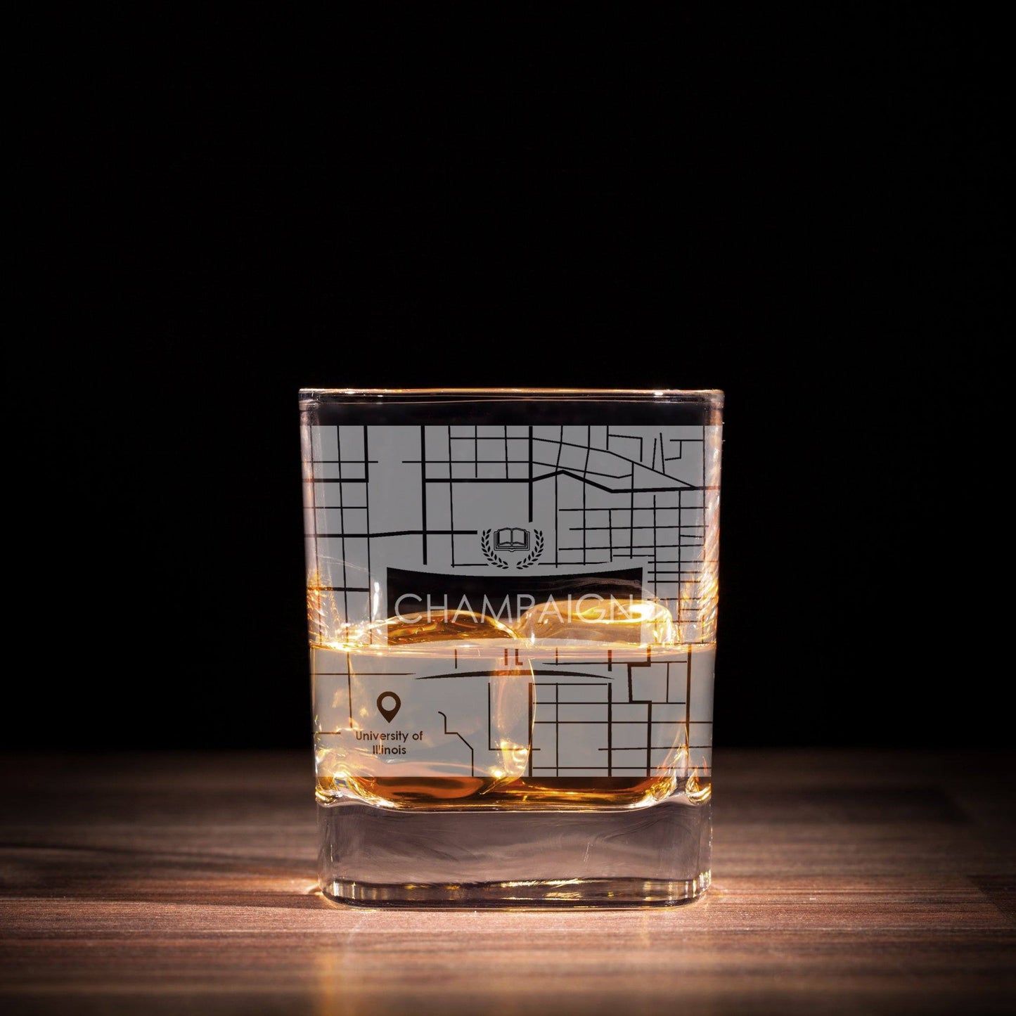 ETCHED CITY MAP GLASSES ( Set of Two ) - Exinoz