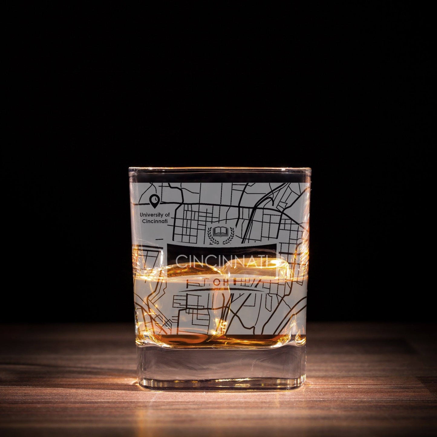 ETCHED CITY MAP GLASSES ( Set of Two ) - Exinoz