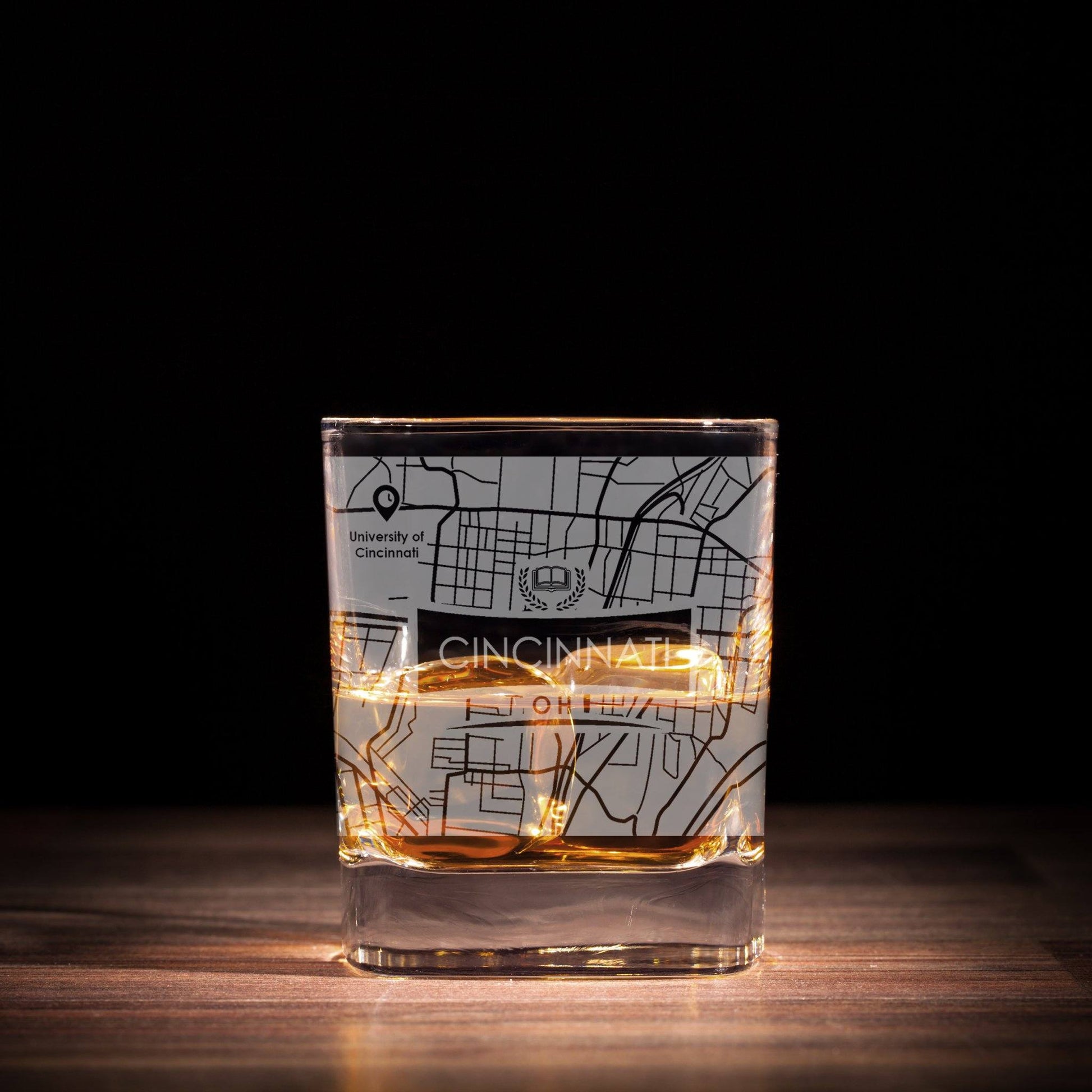 ETCHED CITY MAP GLASSES ( Set of Two ) - Exinoz