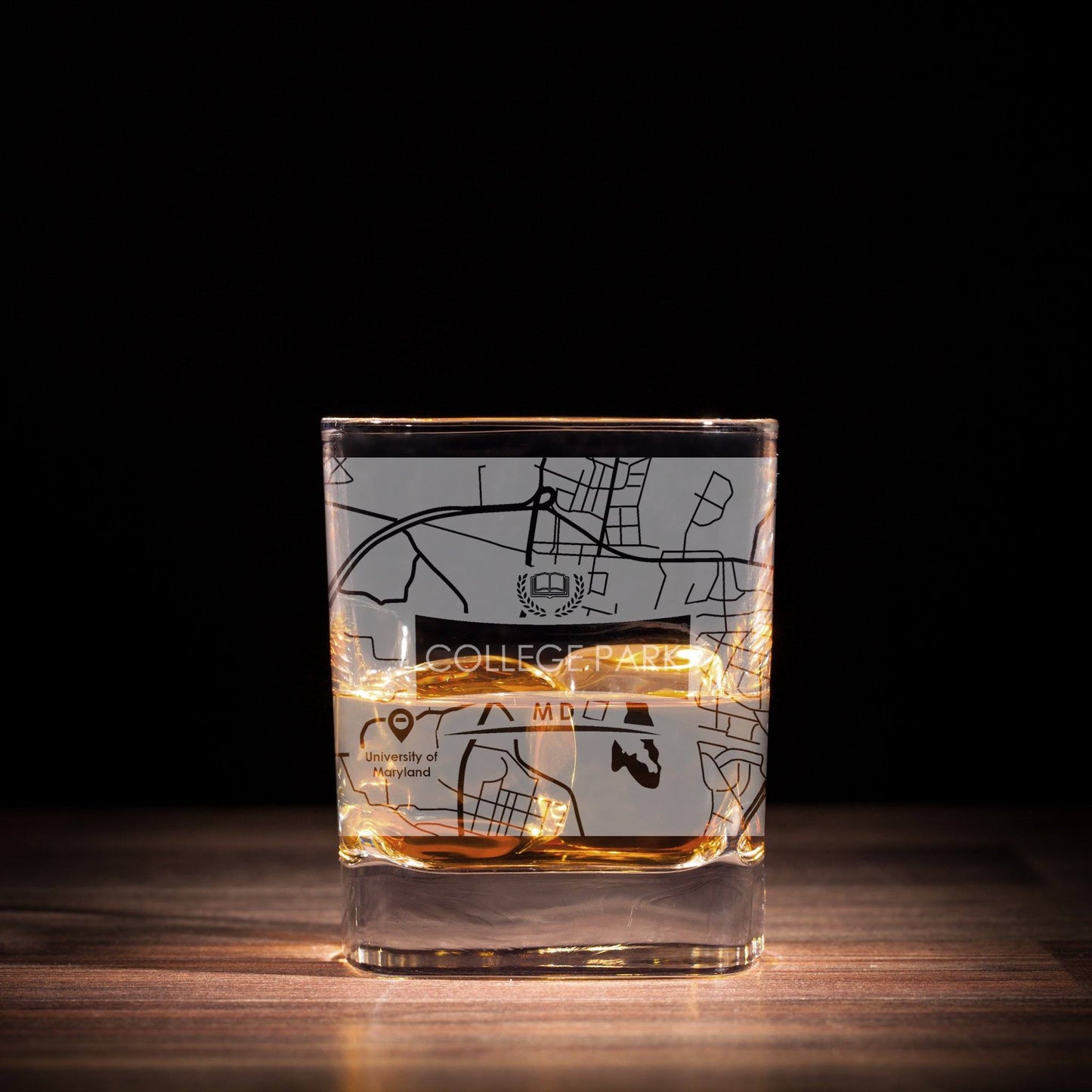 ETCHED CITY MAP GLASSES ( Set of Two ) - Exinoz