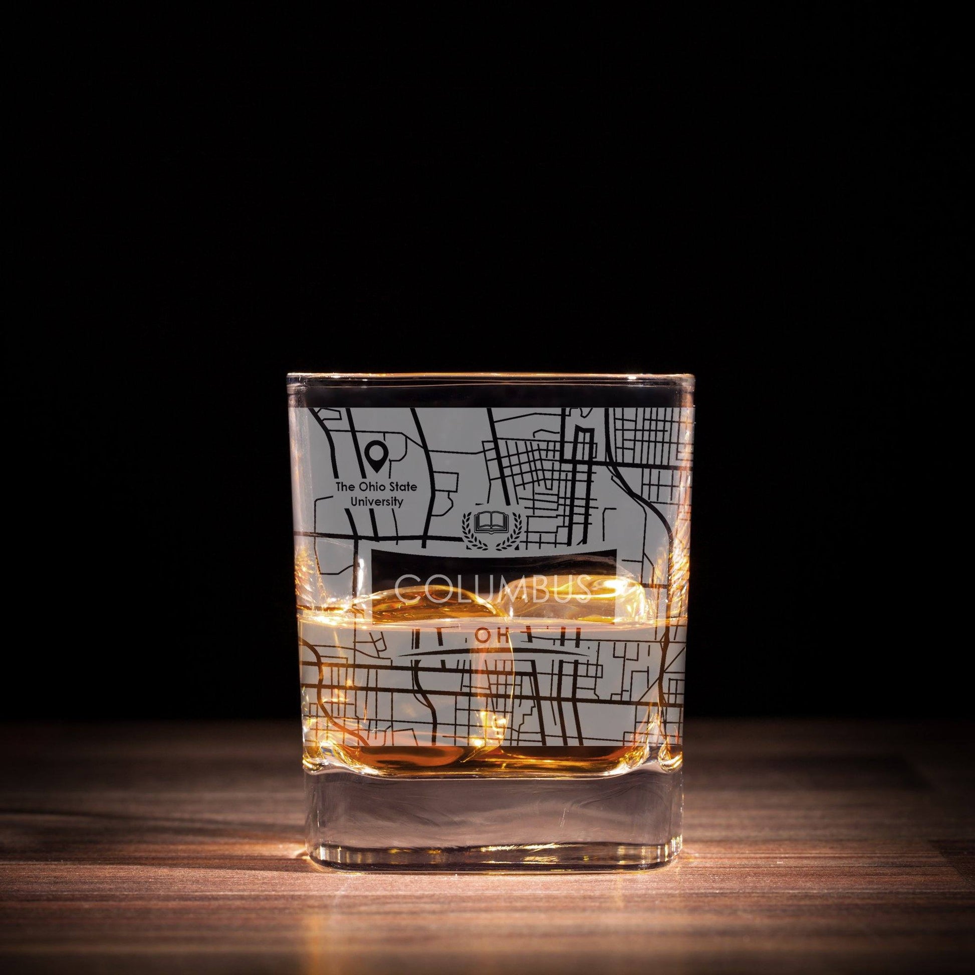 ETCHED CITY MAP GLASSES ( Set of Two ) - Exinoz