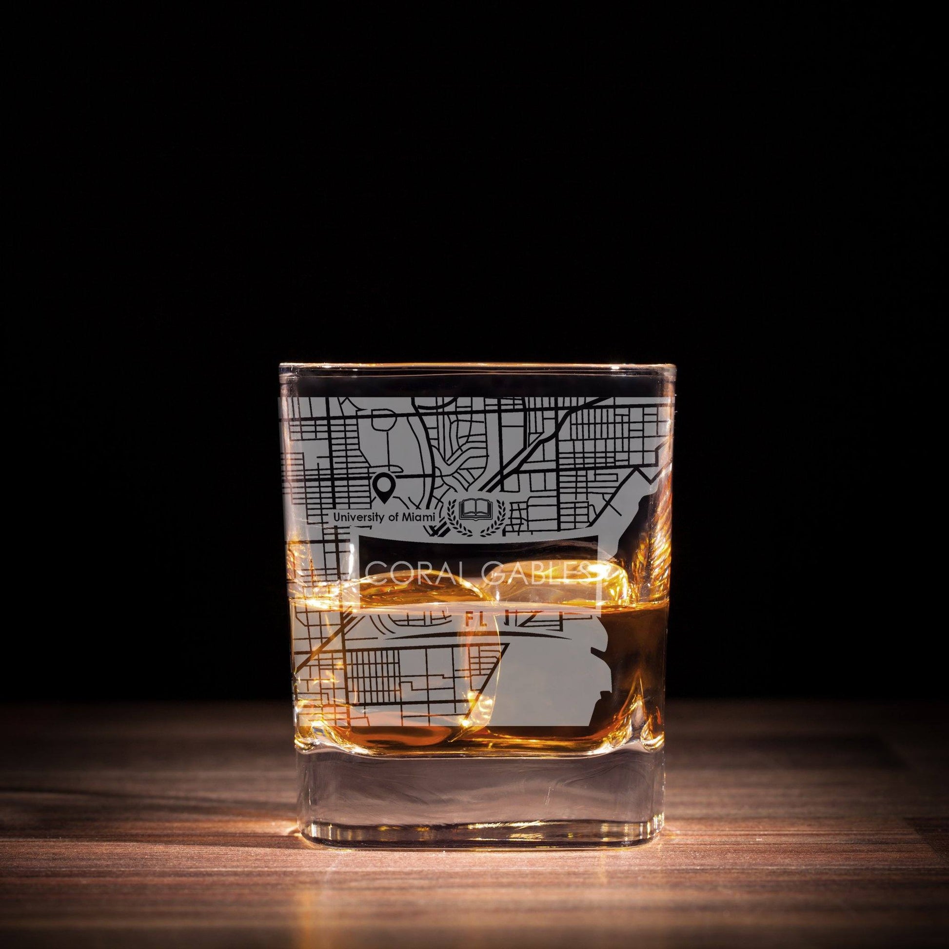 ETCHED CITY MAP GLASSES ( Set of Two ) - Exinoz