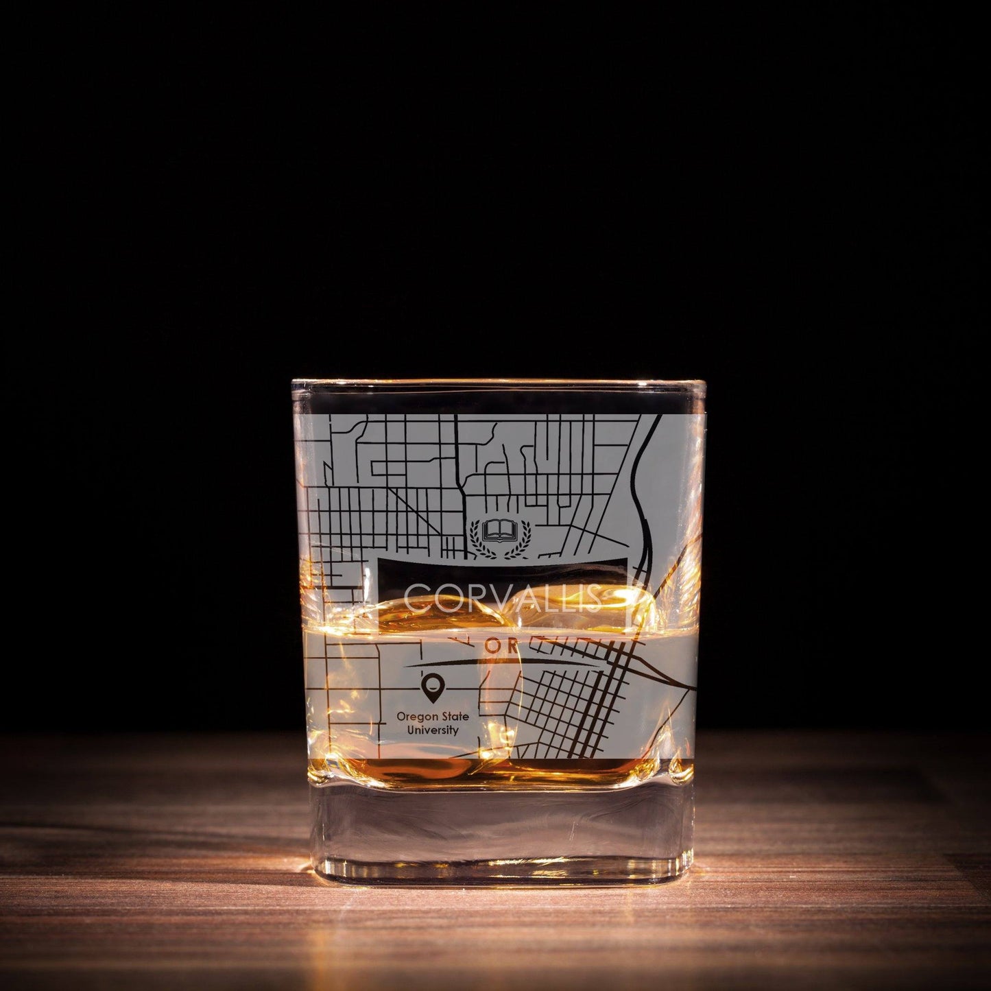 ETCHED CITY MAP GLASSES ( Set of Two ) - Exinoz