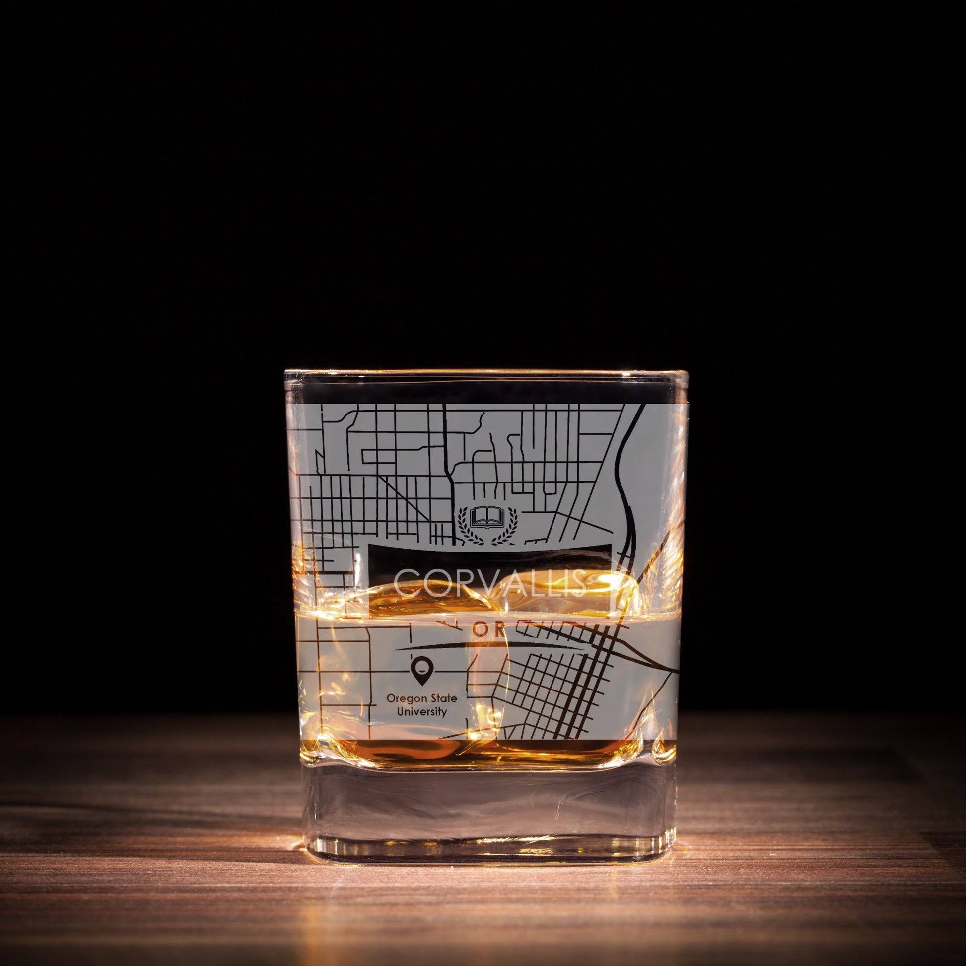 ETCHED CITY MAP GLASSES ( Set of Two ) - Exinoz