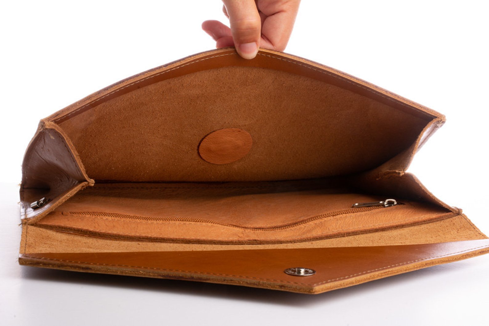 Leather Envelope Clutch Bag - Exinoz