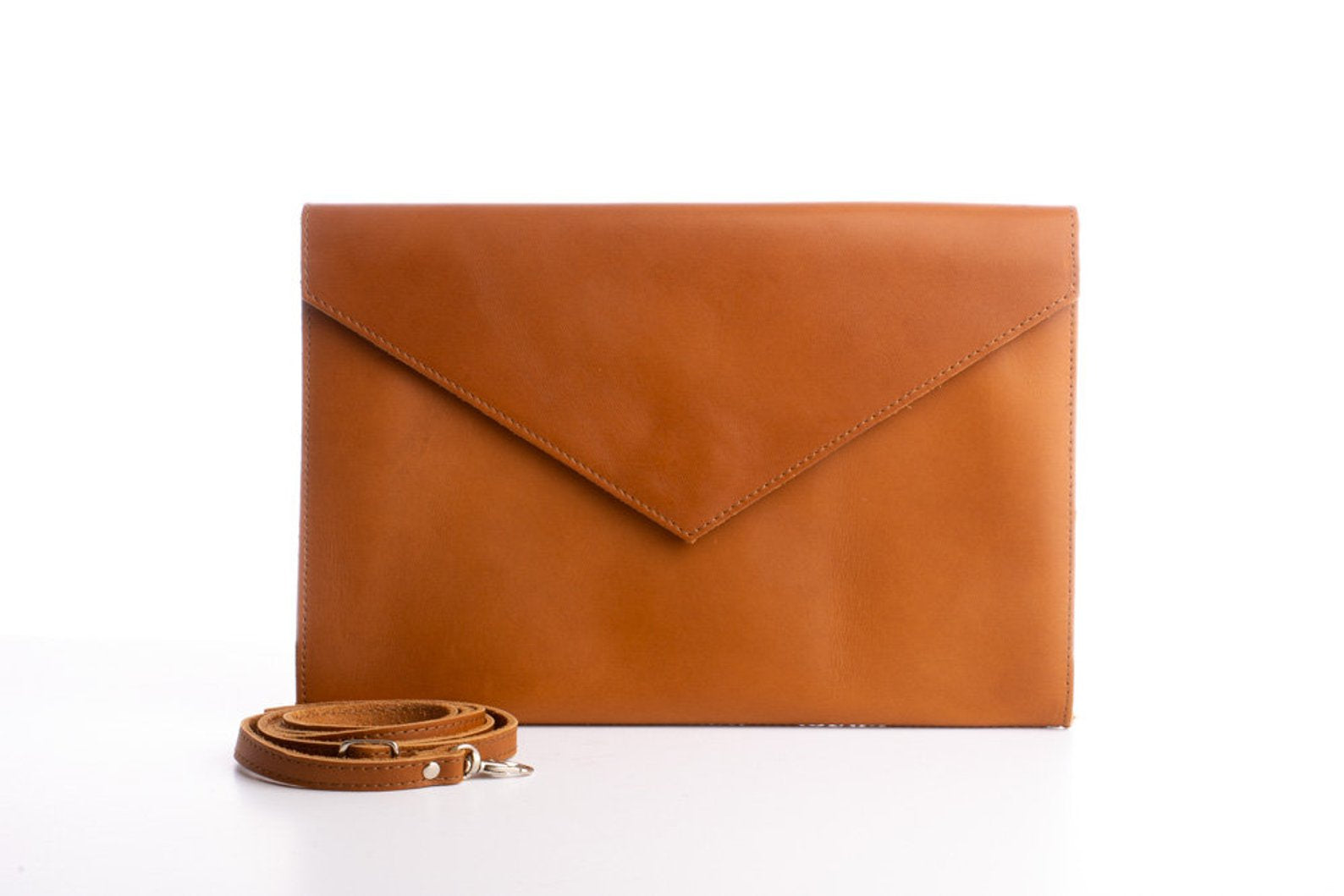 Leather Envelope Clutch Bag - Exinoz