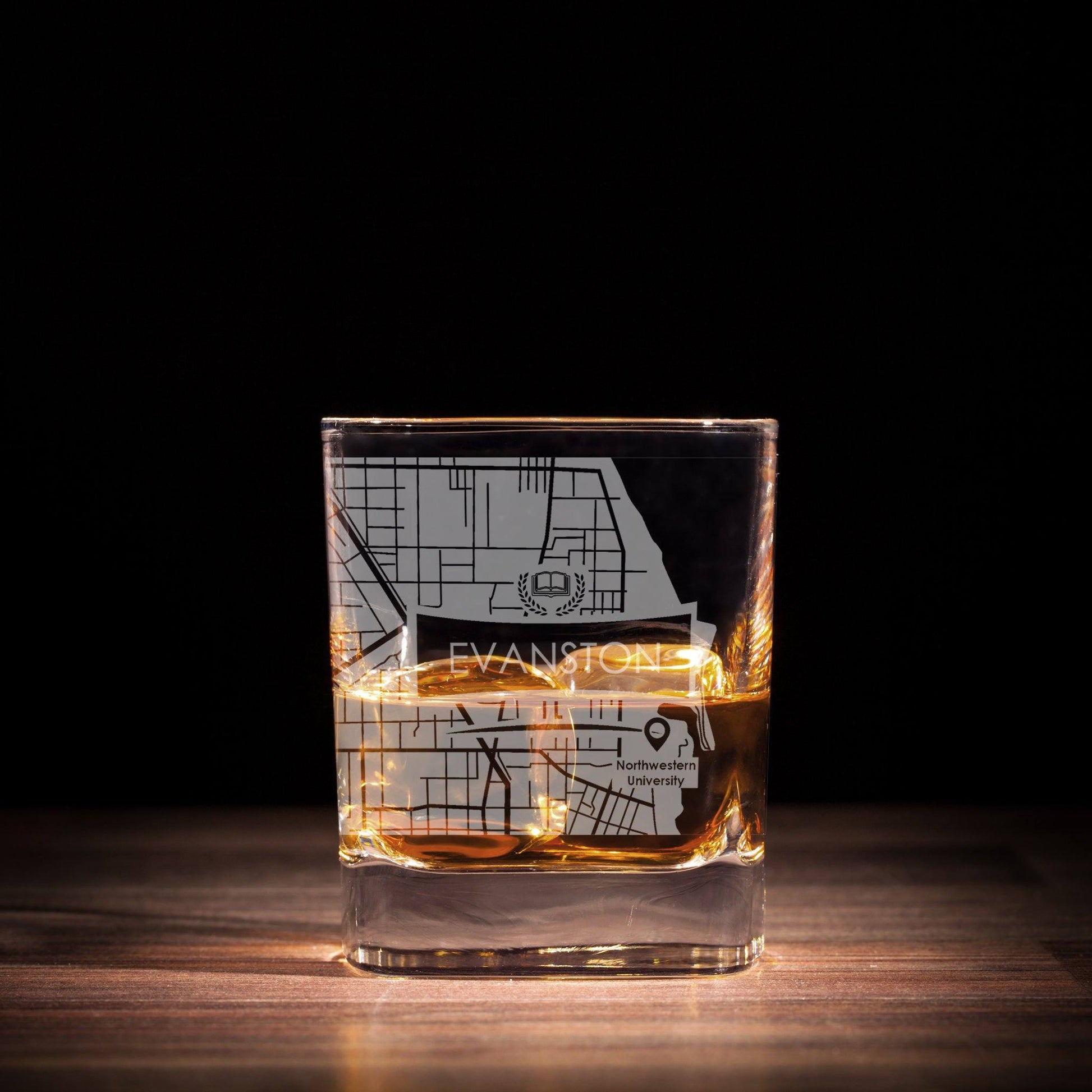 ETCHED CITY MAP GLASSES ( Set of Two ) - Exinoz