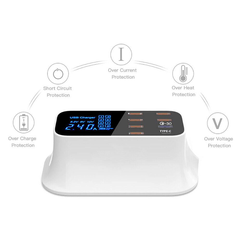 US Fast Charging 8 Port USB HUB (QC 3.0)