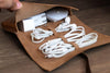 Handmade Personalized Leather Cable Cord Organizer Pouch - Exinoz